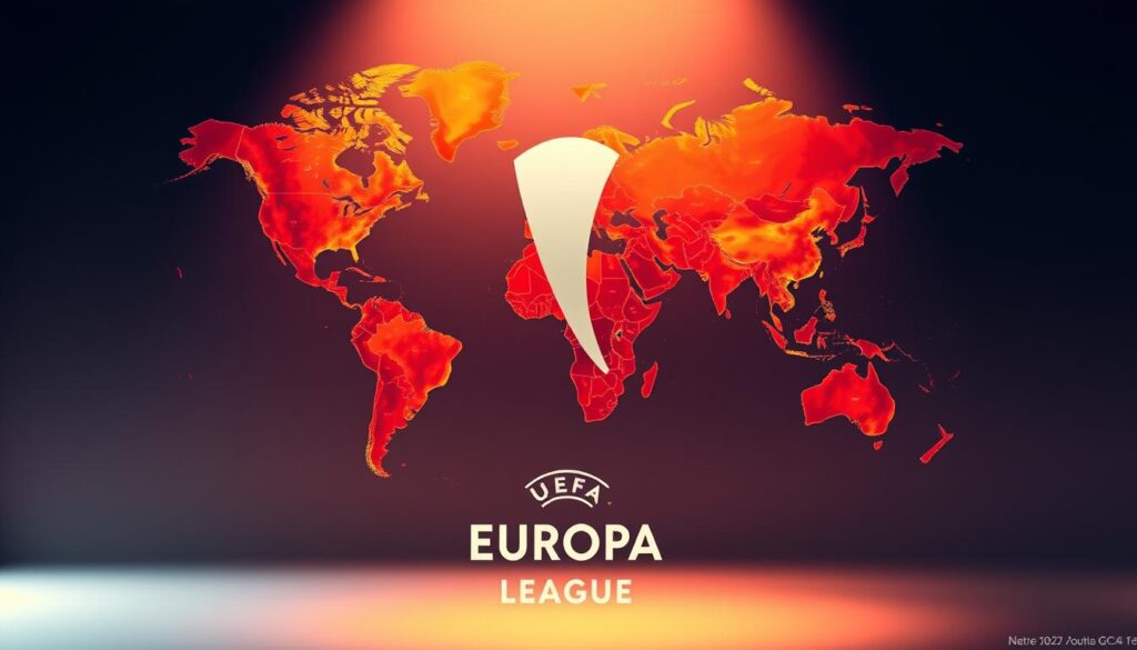 A detailed, data-driven heat map depicting the historic upsets and underdog triumphs that have defined the UEFA Europa League over the years. Centered on a vibrant, dynamic background, the map showcases regions of varying intensity, with the most significant upset victories highlighted in vivid reds and oranges. The foreground features a sleek, minimalist Europa League crest, rendered in muted tones to allow the heat map to take center stage. Lighting is soft and diffused, creating a sense of gravitas and historical significance. The overall composition conveys the drama, passion, and unpredictability that have made the Europa League a beloved stage for football's underdogs to shine. A detailed, data-driven heat map depicting the historic upsets and underdog triumphs that have defined the UEFA Europa League over the years. Centered on a vibrant, dynamic background, the map showcases regions of varying intensity, with the most significant upset victories highlighted in vivid reds and oranges. The foreground features a sleek, minimalist Europa League crest, rendered in muted tones to allow the heat map to take center stage. Lighting is soft and diffused, creating a sense of gravitas and historical significance. The overall composition conveys the drama, passion, and unpredictability that have made the Europa League a beloved stage for football's underdogs to shine.