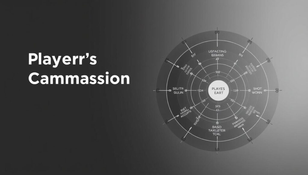 A detailed player statistics comparison radar chart, rendered in a clean, data-driven style. The chart displays multiple players' key performance metrics such as goals, assists, shots on target, pass accuracy, and tackles won, presented in a visually striking circular format. The chart is set against a minimalist, monochromatic background, allowing the data visualization to take center stage. The lighting is soft and diffused, creating a sense of clarity and precision. The camera angle is positioned to provide an optimal view of the chart, highlighting its informative and analytical nature, suitable for inclusion in a sports analysis article. A detailed player statistics comparison radar chart, rendered in a clean, data-driven style. The chart displays multiple players' key performance metrics such as goals, assists, shots on target, pass accuracy, and tackles won, presented in a visually striking circular format. The chart is set against a minimalist, monochromatic background, allowing the data visualization to take center stage. The lighting is soft and diffused, creating a sense of clarity and precision. The camera angle is positioned to provide an optimal view of the chart, highlighting its informative and analytical nature, suitable for inclusion in a sports analysis article.