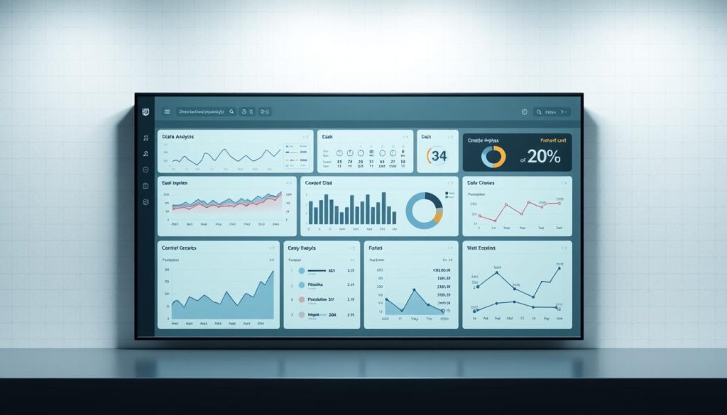 a professional data analysis dashboard displaying a variety of analytics tools and visualizations, set against a sleek, minimalist background with subtle grid patterns and muted color tones. The dashboard features elegant line graphs, pie charts, and scatter plots, each displaying insightful data relevant to modern football league analysis. The layout is clean and organized, with intuitive user interface elements and interactive data exploration capabilities. Soft, directional lighting creates depth and highlights the detailed information on the screen, conveying a sense of analytical prowess and technological sophistication. The overall mood is one of informed decision-making, data-driven insights, and the seamless integration of analytics into the modern football fan experience.