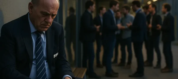Fans outside a stadium during the FIFA private equity debate