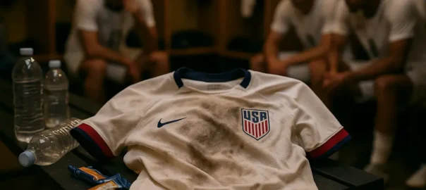 USMNT Round of 16 players reacting after a World Cup knockout match