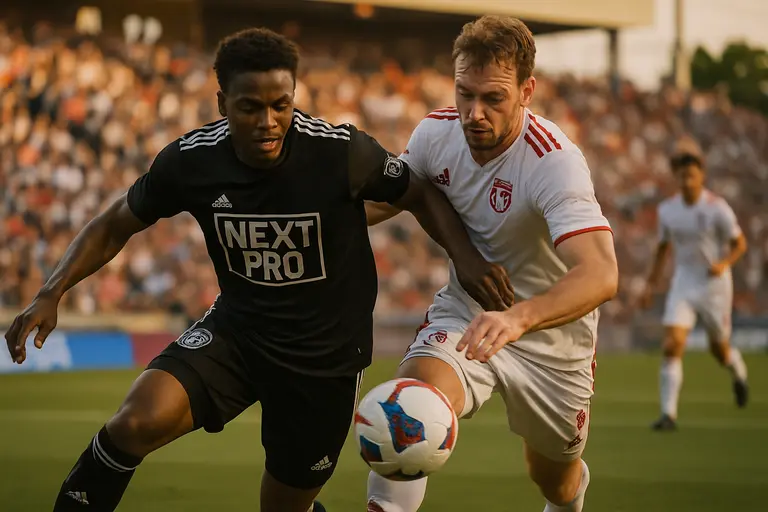 Players competing for the ball during a professional cup match