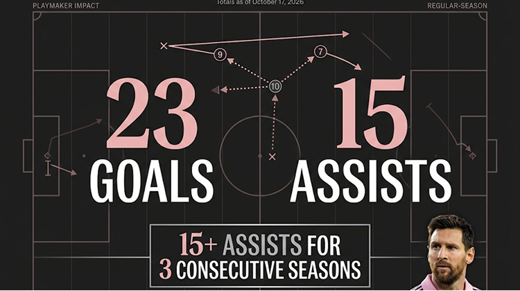 Messi’s 23 Goals and 15 Assists Have Redefined Miami’s Attack