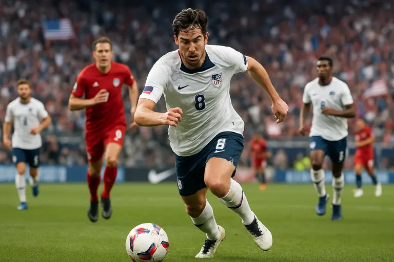 Attacking midfielder carries the ball through central space