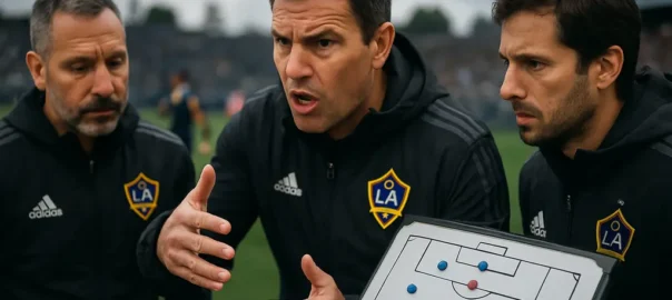 LA Galaxy Tactics board showing defensive spacing and forward runs