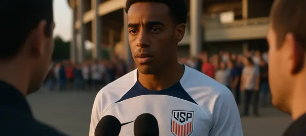 Tyler Adams captain leading the United States midfield during an international match