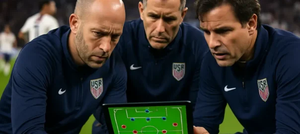 USMNT Tactical Shift shown through players pressing Peru high up the field