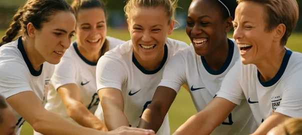 USWNT Spain matches preview with players lining up before kickoff